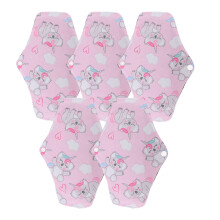 (B05) 5pcs Washable Sanitary Pad Reusable Menstrual Napkin M Size