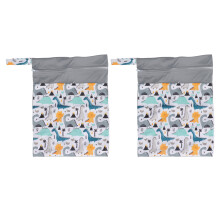 (T24) 2x Windelbeutel 30x40cm Doppeltasche Wasserdicht