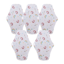 (T20) 5 Pack. Bambus-Kohle waschbare wasserdichte Damenbinden