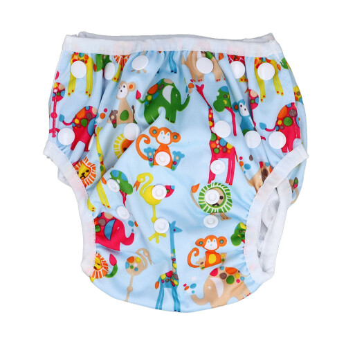 (T10) 2pcs Baby Swim Diapers Leakproof Adjustable Snap Waterproof