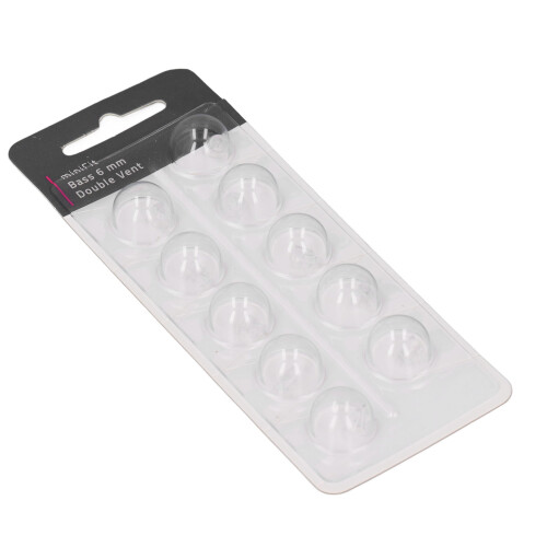 10pcs Double Vent Bass 6mm Soft Silicone Open Dome Anti Static 2