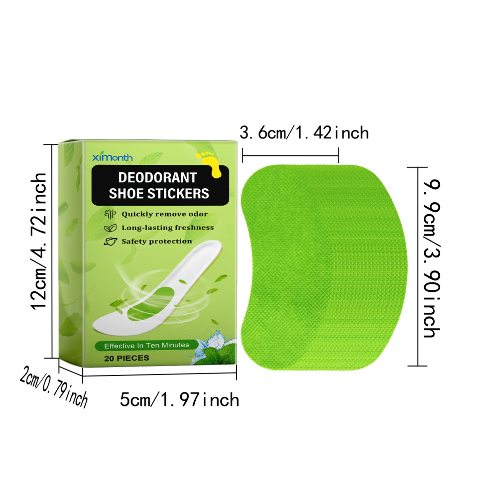 20PCS Deodorant Shoe Stickers Odor Eliminating Inserts