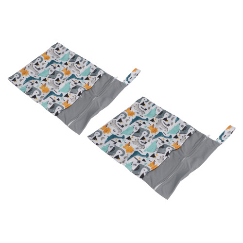 (T24) 2x Windelbeutel 30x40cm Doppeltasche Wasserdicht 1