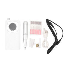 (White) Kabellose Nagelfeile 45000U/min mit 6 Schleifbändern