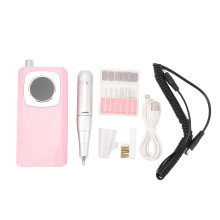 (Pink) Kabellose Nagelfeile 45000U/min mit 6 Schleifbändern
