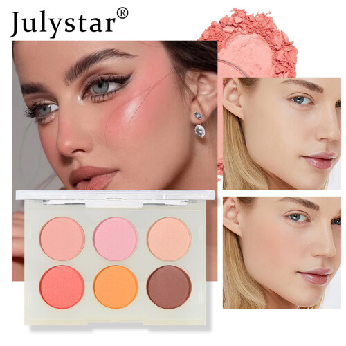 Julystar 6-Farb-Matte-Rouge-Palette Kontur 1