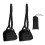 (Black) 2pcs Airplane Footrest No Clashing Adjustable Black 1