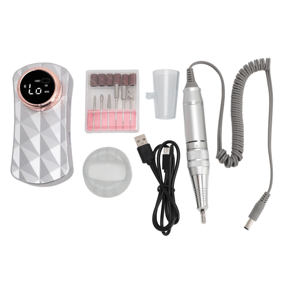Electric Nail Drill 0-35000rpm Rechargeable Low Noise