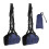 (Navy Blue) 2pcs Airplane Footrest No Clashing Adjustable Black 1