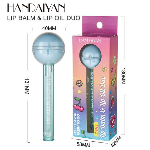 HANDAIYAN 2-in-1 Farbwechsel-Lippenstift 6g+1,8ml 1