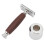 Double Edge Shaving Kit Alloy Wooden Handle Stand 3