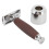 Double Edge Shaving Kit Alloy Wooden Handle Stand 5