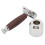 Double Edge Shaving Kit Alloy Wooden Handle Stand 4