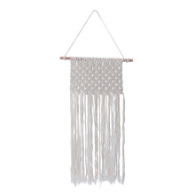 Boho Woven Tapestry with Tassel for Living Room
