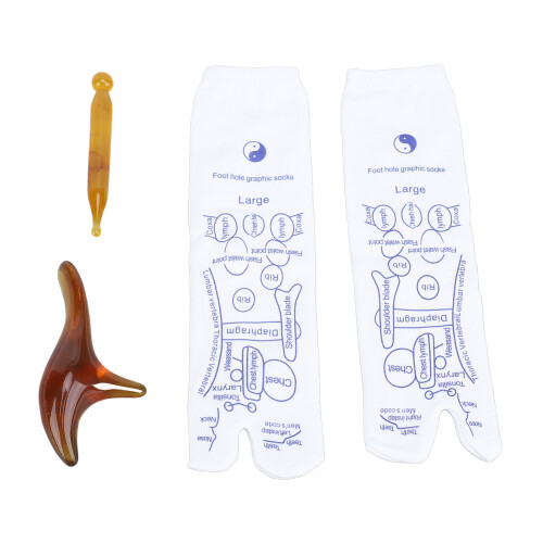 Reflexologie-Socken 2x Amber Trigger Point Massage 2