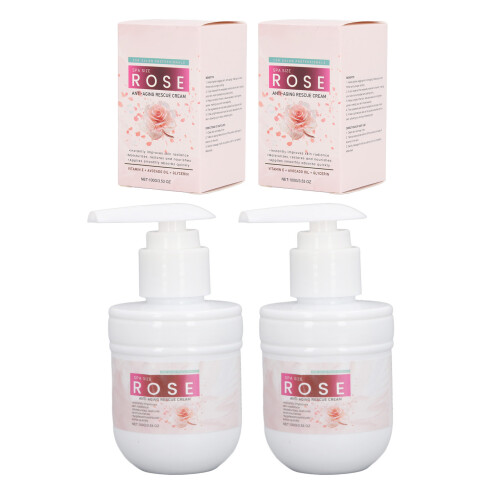 2x 100g Rosen-Antifalten-Körpercreme feuchtigkeitsspendend