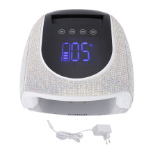 (EU Plug) 96W Draadloze UV Nagellamp met Rhinestones, 4 timers, auto sensor