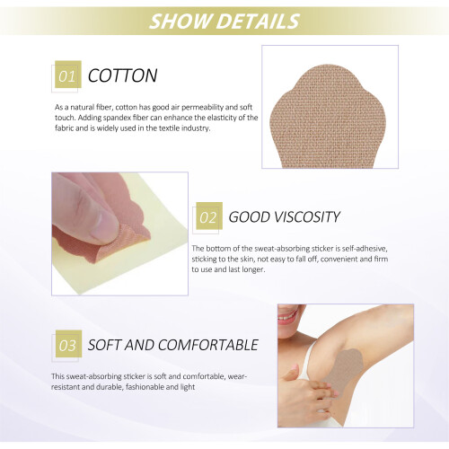 EELHOE 12PCS Disposable Underarm Patch Sweat Absorption Invisible 2
