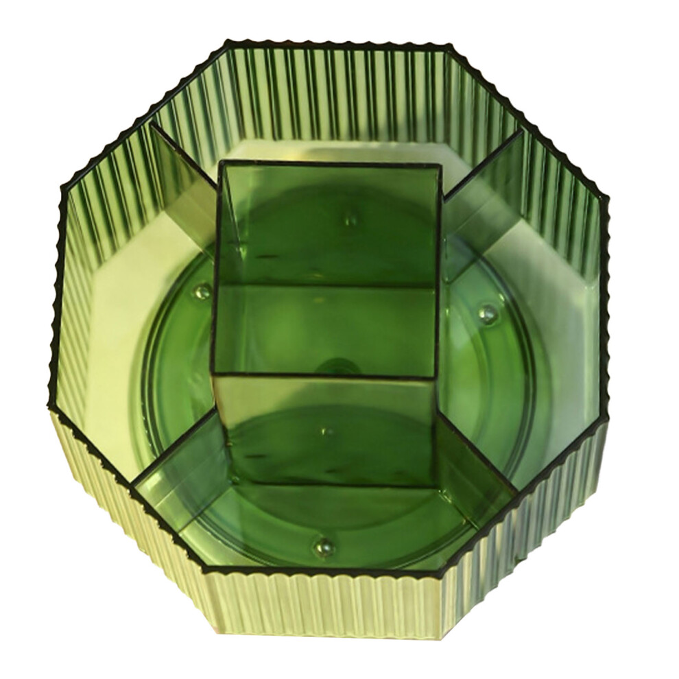 360 Rotating Makeup Organizer Divided Compartments Spinning