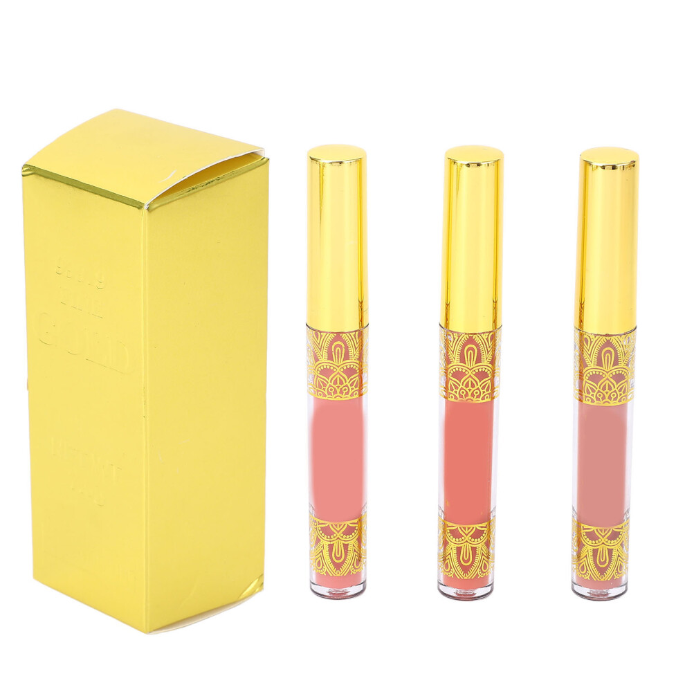 3pcs 2.5ml Matte Lip Gloss Long Lasting Non-Stick 07 08 09