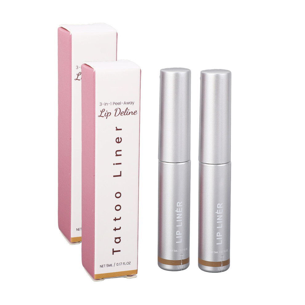 5ml x 2 Peel Off Lip Liner Light Brown Waterproof Long Lasting