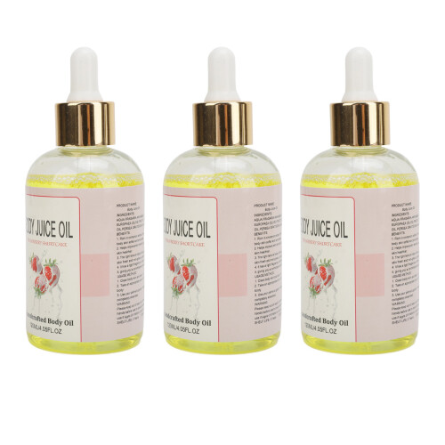 3x 120ml Erdbeer-Körperöl gegen trockene Haut 2
