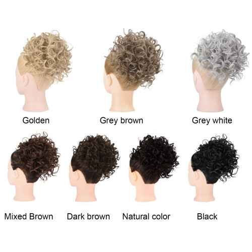 Frauen Locken-Bun Perücke Synthetisch 2