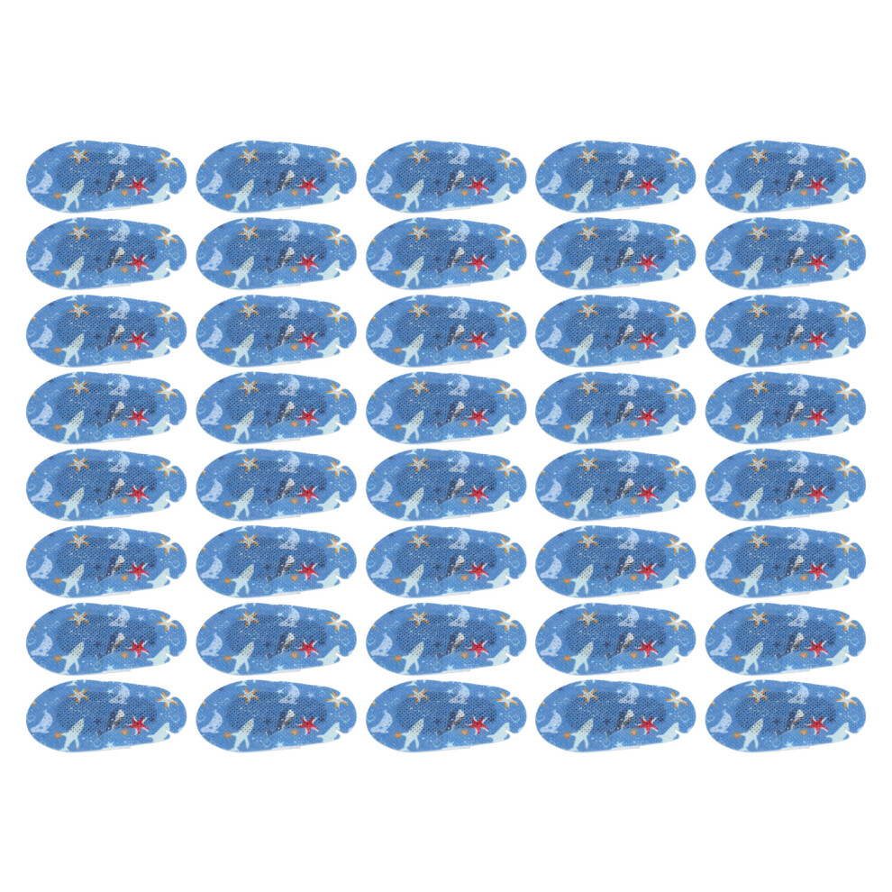 (Underwater World Style) 40pcs Breathable Adhesive Eyepatch for Amblyopia Kids Adults Airplane