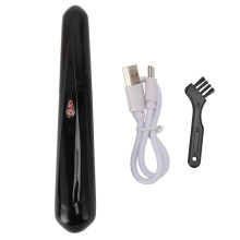 (Black) Electric Heated Eyelash Curler Anti-Burn Black
