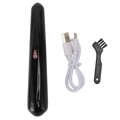 (Black) Electric Heated Eyelash Curler Anti-Burn Black
