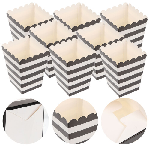 24Pcs Popcornlådor Randiga Fetträtta 2