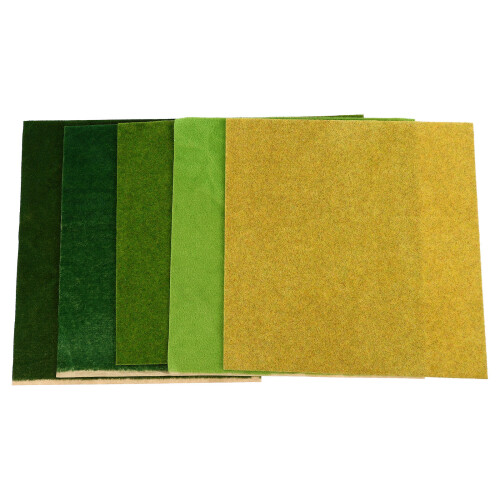 5Pcs Byggmodell Sandtable Gräs Pappermaterial För Inredning
