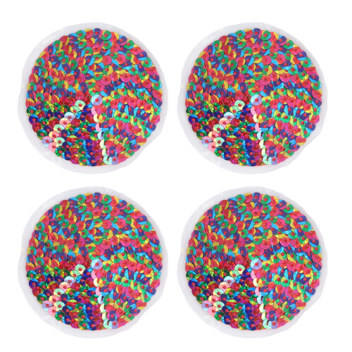 2x Round Sequin Nipple Covers Adhesive