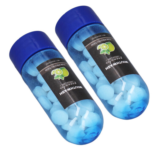 2 Boxes Lime Mouthwash Tablets Fresh Breath Chewable 2