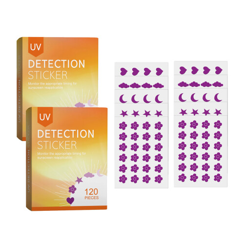 240pcs Sunscreen Detection Stickers Kids Sunburn Prevention 2