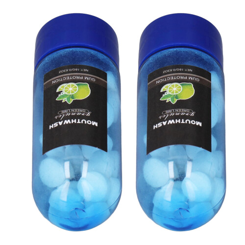 2 Boxes Lime Mouthwash Tablets Fresh Breath Chewable 1