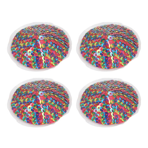 2x Round Sequin Nipple Covers Adhesive 2