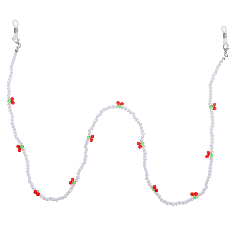 Artibetter Eyeglasses Hanging Chain With Cherry Bead Decor
