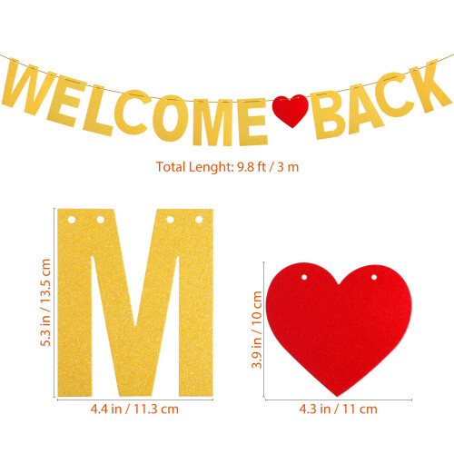 Glitter Gold Welcome Back Banner For Party 1