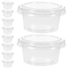 100St 1Oz Engångs Plast Portionsbehållare Med Lock