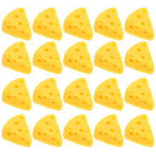 30Pièces Mini Fromage Frais Simulation Accessoires DIY Jaune Plastique