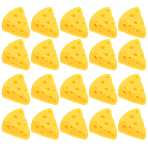 30Pièces Mini Fromage Frais Simulation Accessoires DIY Jaune Plastique
