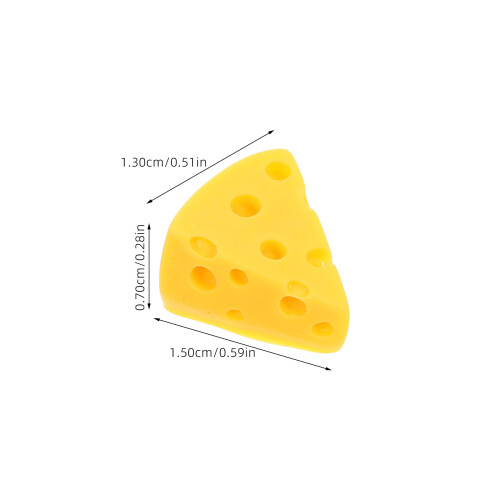 30Pièces Mini Fromage Frais Simulation Accessoires DIY Jaune Plastique 1