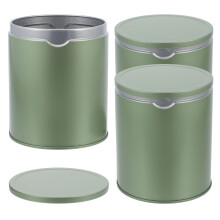 3St Groene Metalen Bewaarbussen Met Voor Thee En Snoep