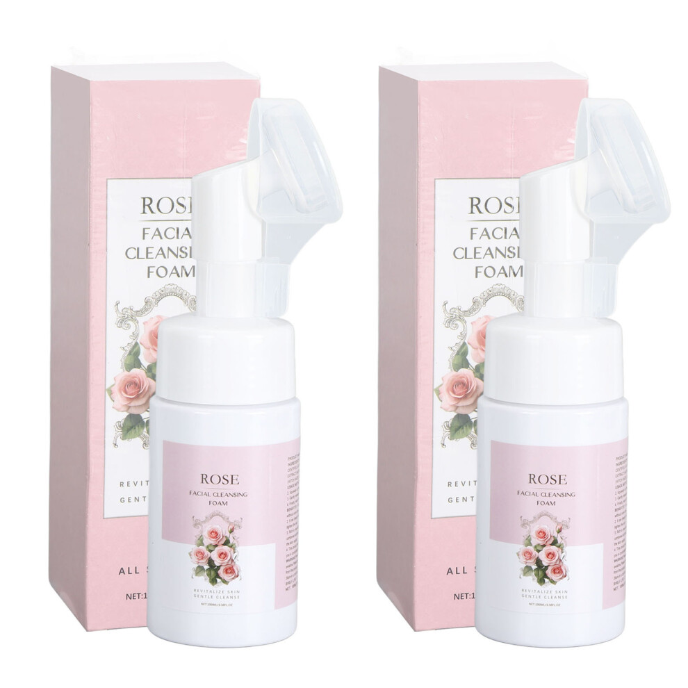2pcs Roses Facial Cleanser Hydrating Vitamin E Pores Sensitive Skin