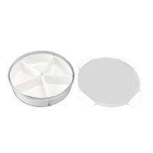 Sensorik-Behälter mit Deckel 5 Fächer weiß für Kleinkinder