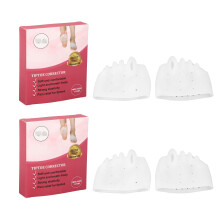 2 Pairs Silicone Toe Separator Adjustable Reusable for Exercise