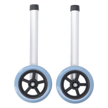 2pcs Universal Walker Wheels Stainless Steel Replacement for Elderly