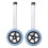 2pcs Universal Walker Wheels Stainless Steel Replacement for Elderly 1
