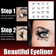 Halloween-Augenliner-Sticker, gruselige Party-Make-up, 8 Stück